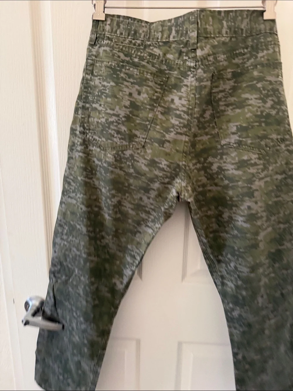 rag & bone Men's Slim Straight Camo Jeans in Olive and Gray